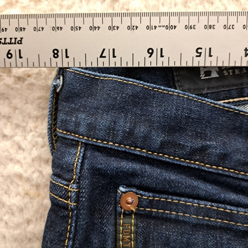 Mens FDMTL Japan Jeans Skinny Fit Straight  Blue EUC 36x34 Fundamental Agreement - Picture 6 of 10